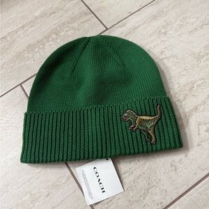 Coach Green Dinosaur gender neutral  Beanie..o/s
NWT .. 💯wool